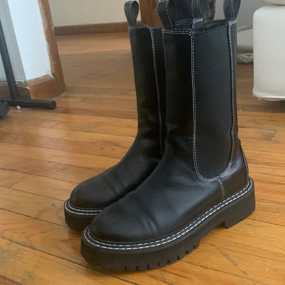 Public Desire Black chunky boots